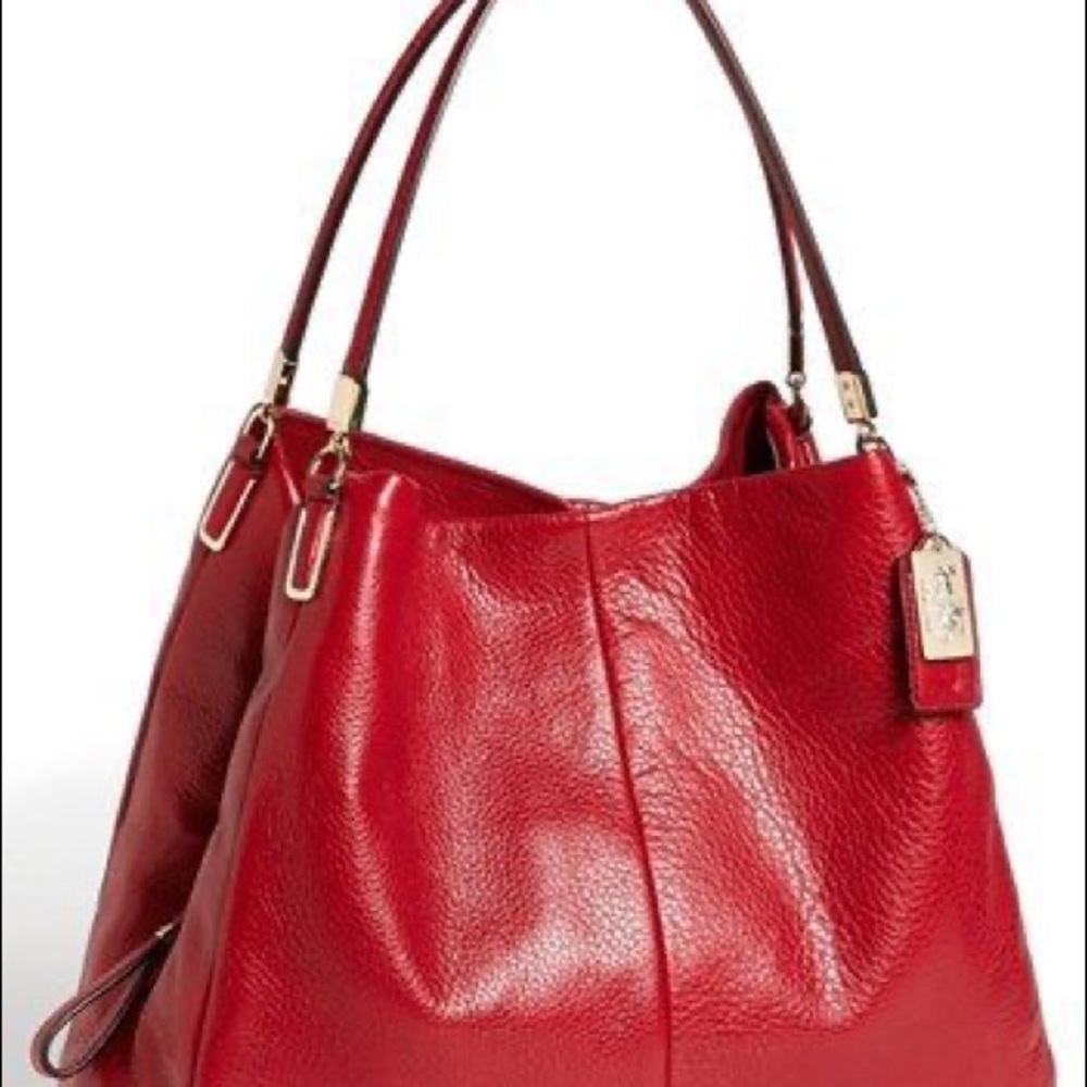 Coach Phoebe Red Leather shoulder Bag - Picture 5 of 12